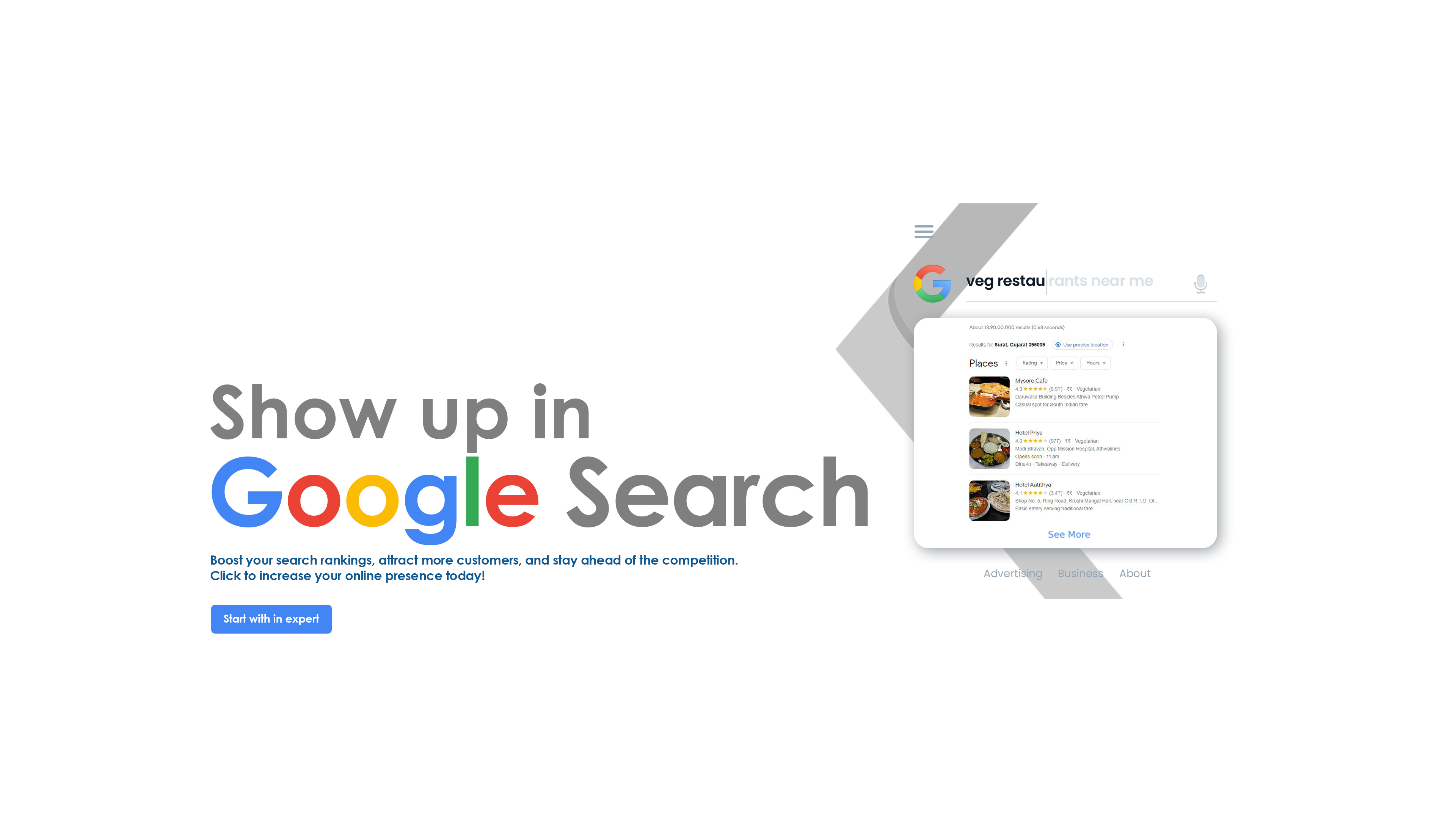 show up in google search